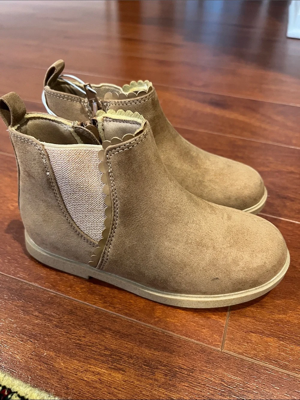 Tucker + Tate Kids Tan Chelsea Boots - Stylish Suede Slip-On
